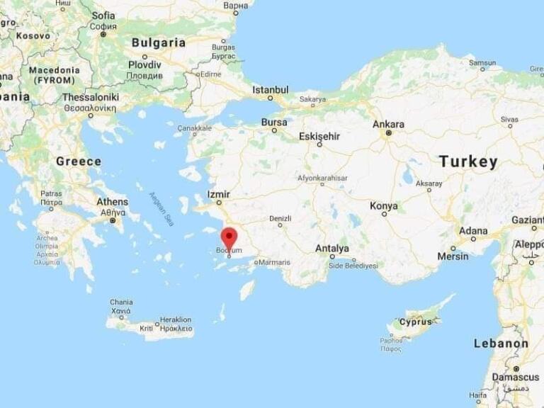 Αλικαρνασσός χάρτης